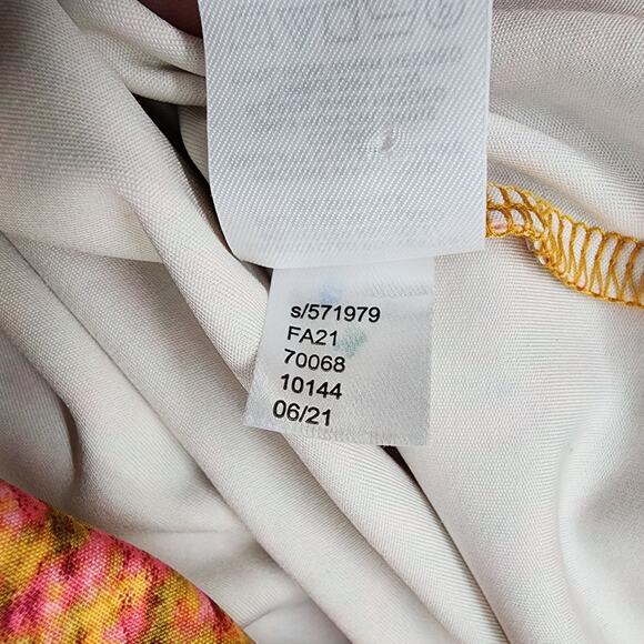 Lou & Grey Pants Womens L Orange Coral Multi Petaled Feel Good Pocket Leggings - Picture 5 of 10